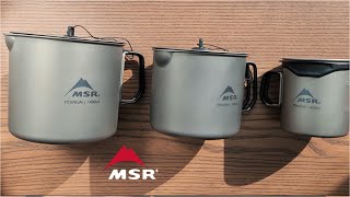 MSR 티타늄 1400Ml 900Ml 티탄컵 V1 450Ml ｜MSR Titan Kettle｜MSR Titanium｜캠핑샵 [upl. by Etnoed464]