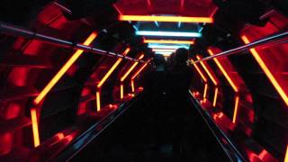 Atomium Brussels Beleuchtete Rolltreppe The light show escalator 2015 [upl. by Messing786]