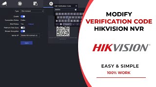 How To Modify Hikvision NVR Verification Code [upl. by Greenburg]