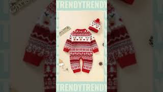 Christmas Pattern Newborn Romper  Cozy amp Adorable Holiday Outfits for Babies [upl. by Aara]