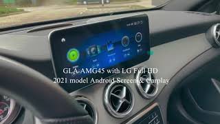 Mercedes W117 W176 GLA Android 10 LG Full HD 2021 model Screen Carplay Camera [upl. by Duyne32]