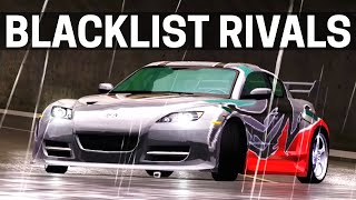 NFS Most Wanted  All Blacklist Race Entrances [upl. by Ahsiniuq]