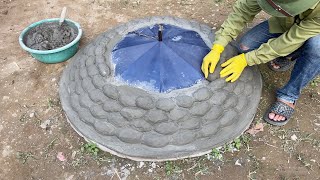 Unique creation from cement and umbrella  Beautiful duckshaped fountain design in the garden [upl. by Auhsuj]