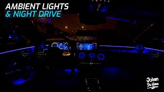 AMG CLA 45 S 4MATIC 421 HP SHOOTING BRAKE AMBIENT LIGHTS amp NIGHT DRIVE [upl. by Rimma]