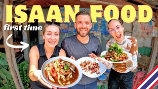 FIRST TIME eating real ISAAN FOOD 🇹🇭 SUPER SPICY Thai food in Bangkok Thailand [upl. by Niehaus]