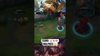 TEEMO IRRITANDO MALPHITE 😂 LEAGUE OF LEGENDS shorts [upl. by Boykins]