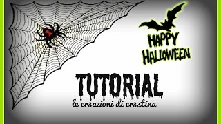 Ragnatela per Halloween con Colla a Caldo e Hama beads  DIY Spider Web Hot Glue Tutorial [upl. by Aisile334]