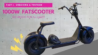 1000w fatscooter unboxing and test ride [upl. by Knight]