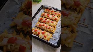 Pizza Pasta Sticks Recipe  New Snacks Recipe  Cheesy Pasta Sticks  Eras Kitchen shorts food [upl. by Sirron]