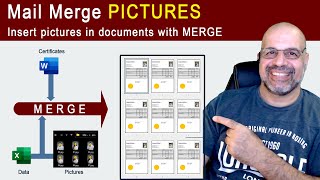 Mail Merge PICTURES to documents step by step [upl. by Dudden]