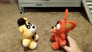 Foxy Vs Golden Freddy  FNAF plush [upl. by Savage639]