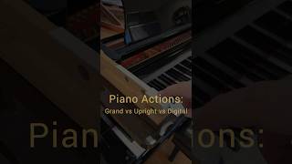 Piano Action Comparison grandpiano vs uprightpiano vs digitalpiano [upl. by Teddie674]