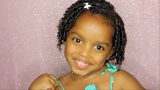 Finger Coils Curly Hair Tutorial for Kids  Yoshidoll [upl. by Sanfourd]