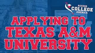 FREE WEBINAR Your Guide to a Successful Texas AampM Application [upl. by Nylitsirk]