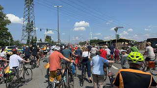 So18623 FahrradSternfahrt Hamburg Köhlbrandbrücke ADFC [upl. by Drew]