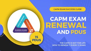 CAPM Certification Renewal and PDUs [upl. by Raven]