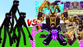 X3 BUFFED MUTANT ENDERMAN VS LENDERS CATACLYSM BOSSES  MINECRAFT [upl. by Anonyw]