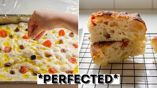 Perfect Sourdough Focaccia Recipe  Toppings Ideas [upl. by Anaib676]