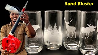 How to Make Sandblaster at Home 🥰 இனி கண்ணாடில இப்படி வரையலாம்🔥  Glass Etching [upl. by Idnyc102]