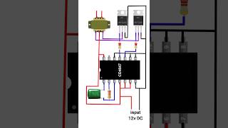 12v to 220v Inverter circuit shorts inverter electric [upl. by Ellebana884]