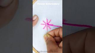 Flower embroidery design Running stitch tutorial embroidery handembroidery diyembroidery [upl. by Atirma]