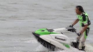 Kawasaki Jet Ski 800 SXR  Air Turn  LogRoll by Hiroyuki OGINO [upl. by Neehsuan792]