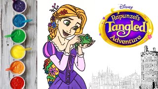 RAPUNZEL from Tangled  Disney Princess Colouring Pages  disney art tangled rapunzel [upl. by Roath]