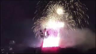 Semana grande de las fiestas de Bilbao Bilbao fuegos artificiales desde puente arenal aste nagusia [upl. by Cai264]