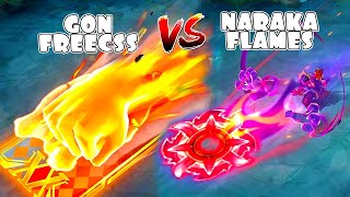 Dyrroth Gon Freecss HxH VS Naraka Flames Collector Skin Comparison [upl. by Erbas51]