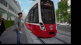 Schottenring  StefanFadingerPlatz  TramSim Vienna 6 [upl. by Neened586]