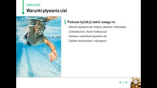 Fizyka  klasa 7  Warunki pływania ciał [upl. by Dagny]