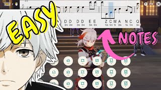 【EASY】Unravel from Tokyo Ghoul  Genshin Impact Lyre with NOTES  Tutorial [upl. by August]