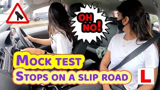 Experienced Driver Stops On A SLIP ROAD  Hazard Perception Tips MOCK TEST [upl. by Ahseim]