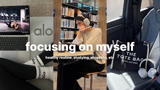 vlog alone but not lonely studying working out shopping etc [upl. by Nirroc]