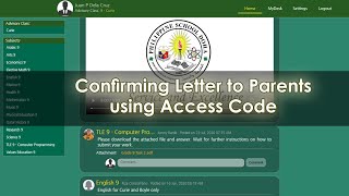 EDesk 101 Confirming Letter to Parents using the Access Code [upl. by Surdna]