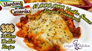 Million Dollar Vodka Sauce Ravioli Casserole  Marching in With Casseroles 2022 [upl. by Notniuq]