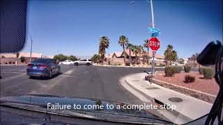 Henderson Nevada DMV Test Fail Failure to come to a complete stop [upl. by Ihskaneem]