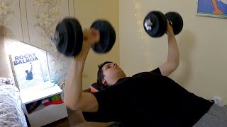 Chest Humiliation at Home with Dumbbells [upl. by Eneliak598]