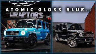 Mercedes G550 Transformed with Atomic Gloss Blue Wrap  Wraptors I 4K [upl. by Otaner427]