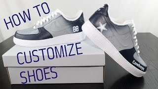 Customize Shoes Dallas Cowboys  Tutorial with Angelus paint [upl. by Joshua500]