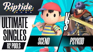 Scend Ness vs PsyKoD Ike  Ultimate Singles Round 2 Pools  Riptide 2023 [upl. by Odelet]