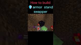 how to build armor stand swapper in minecraft minecraft armorstand shorts redstone swapper mc [upl. by Eggett]