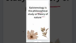 Meaning of Epistemology amp Types of epistemologies selfstudy179 youtubeshorts net neteducation [upl. by Ayahc]