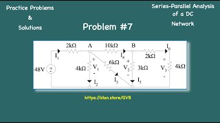 SeriesParallel Circuit Analysis of a DC Network Practice Problem Number 7 [upl. by Annaoj]