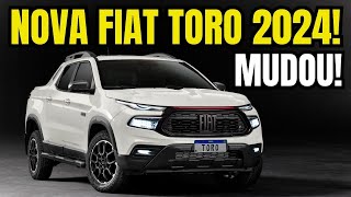 NOVA FIAT TORO 2024  O QUE MUDOU QUANTO CUSTA NOVO DESIGN E EQUIPAMENTOS [upl. by Frolick]