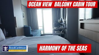 Harmony of the Seas Ocean View Balcony Cabin Tour [upl. by Naletak]