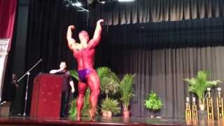 Dallas McCarver guest posing at the Hub City Fitness Quest [upl. by Suiram]