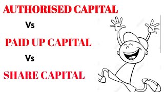 AUTHORISED CAPITAL Vs PAID UP CAPITAL Vs SHARE CAPITAL IN HINDI [upl. by Ennaehr]