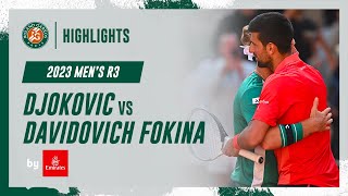 Djokovic vs Davidovich Fokina Round 3 Highlights  RolandGarros 2023 [upl. by Hamford162]