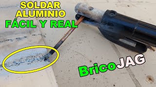 TRUCO Soldar Aluminio fácil y real 100  Un soldador no te enseñará este truco  electrodo grafito [upl. by Nacul884]